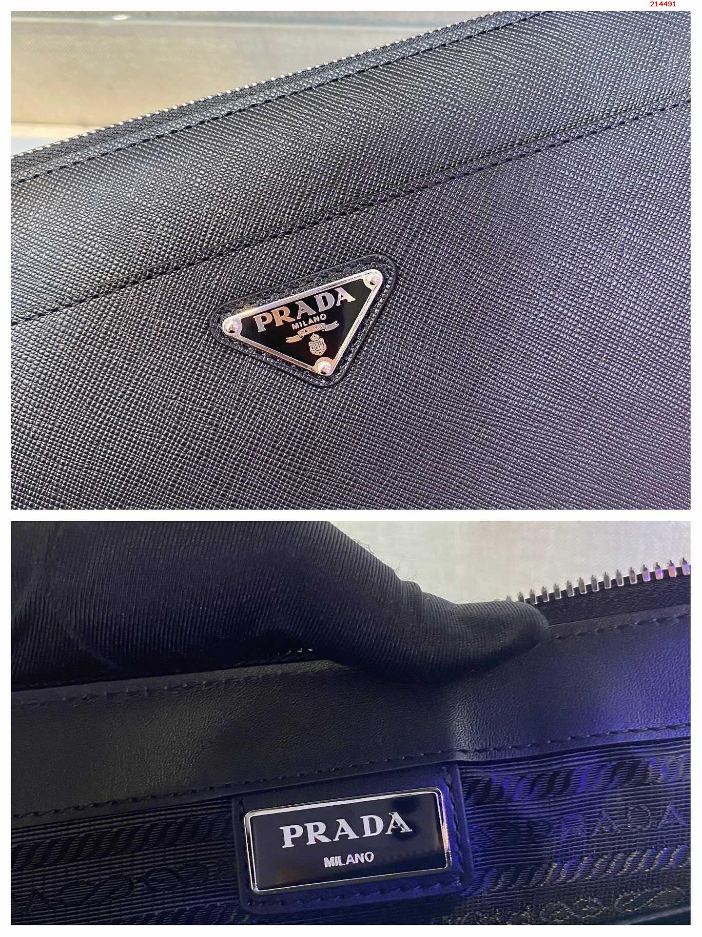 新しいハンドバッグ2 VF 032このスタイルのおしゃれな男性のハンドバッグには取り外し可能な革リストバンド三角形の金属ロゴが付